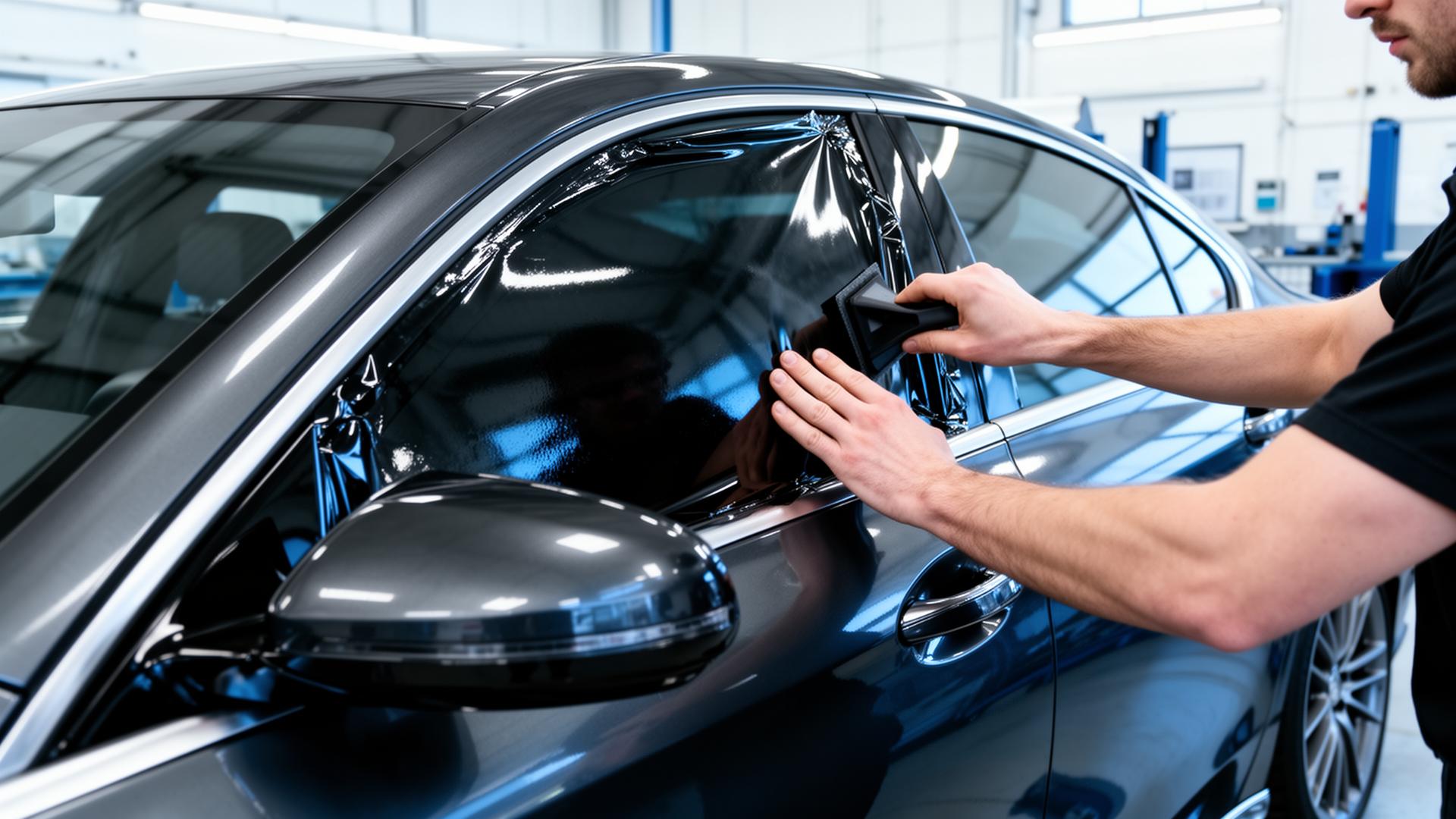 Película automotriz de control solar y polarizado profesional aplicada en auto en CDMX